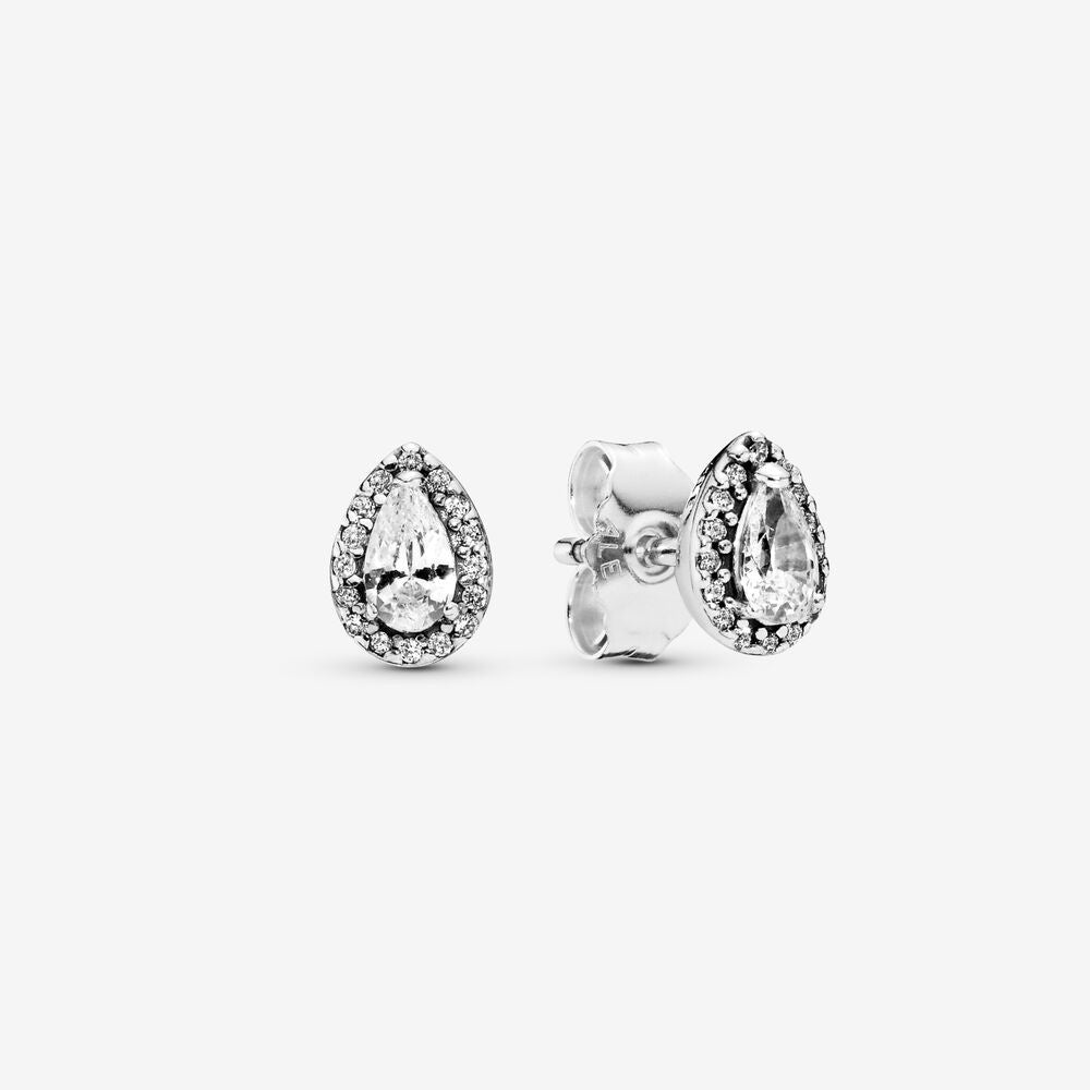PANDORA Sparkling Teardrop Halo Stud Earrings 296252CZ