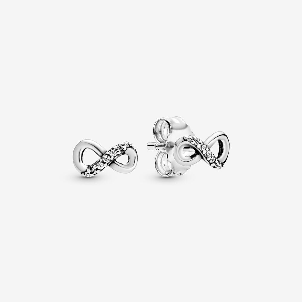 PANDORA Sparkling Infinity Stud Earrings 298820C01 - 298820C01