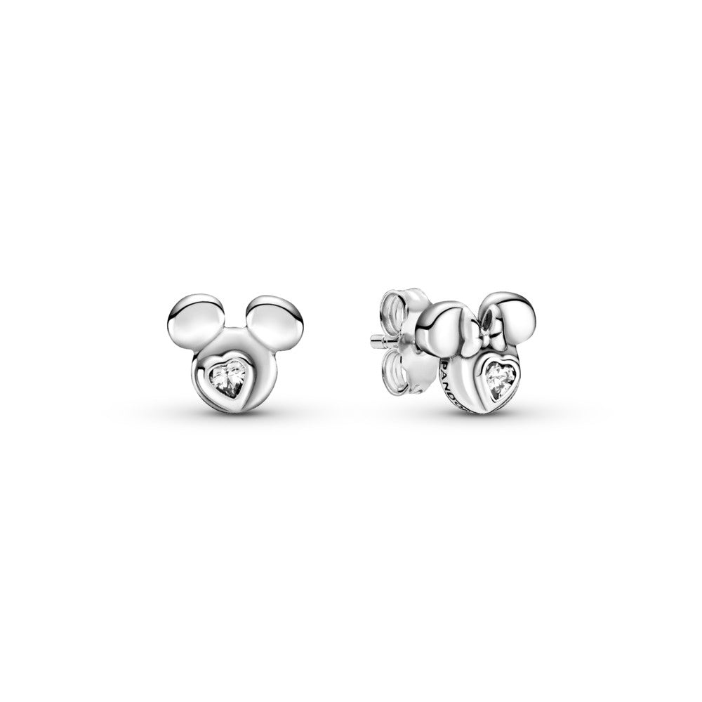 PANDORA Disney Mickey & Minnie Silver CZ Earrings 299258C01