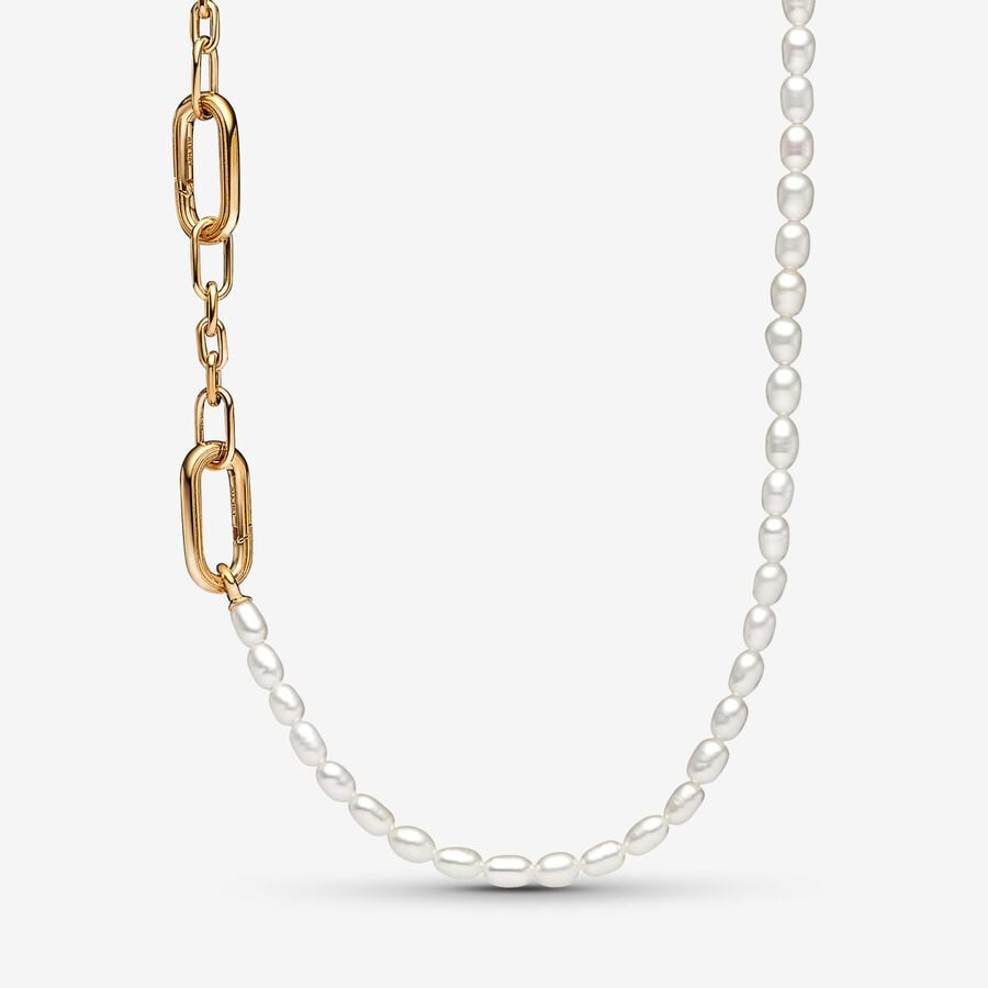 Pandora ME Slim Treated Freshwater Cultured Pearl Necklace 362302C01-45
