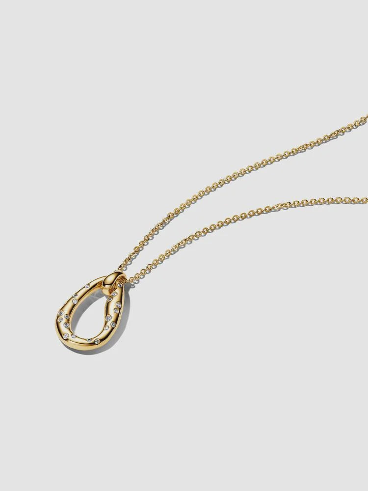 PANDORA Organically Shaped Stone-Set Pendant Necklace 364666C01