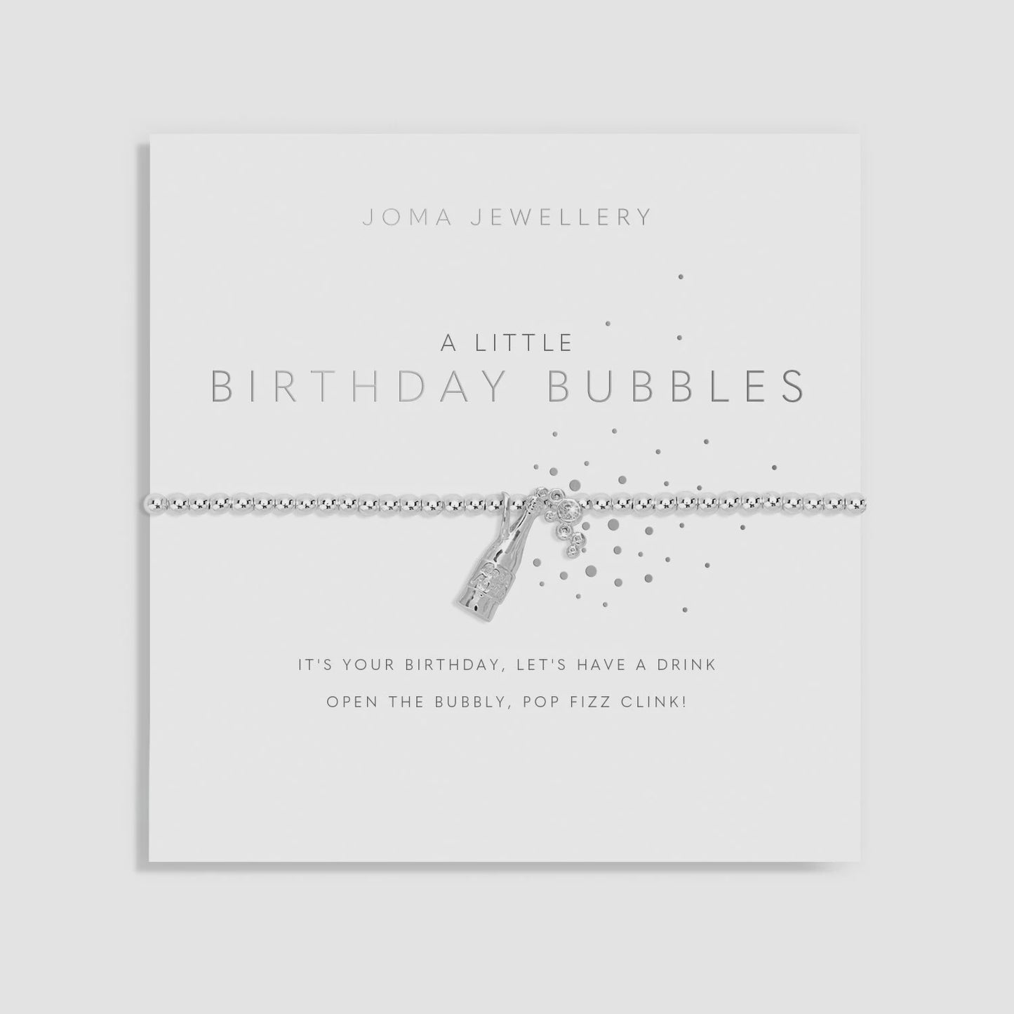 Joma A Little 'Birthday Bubbles' Bracelet in Silver Plating 3796
