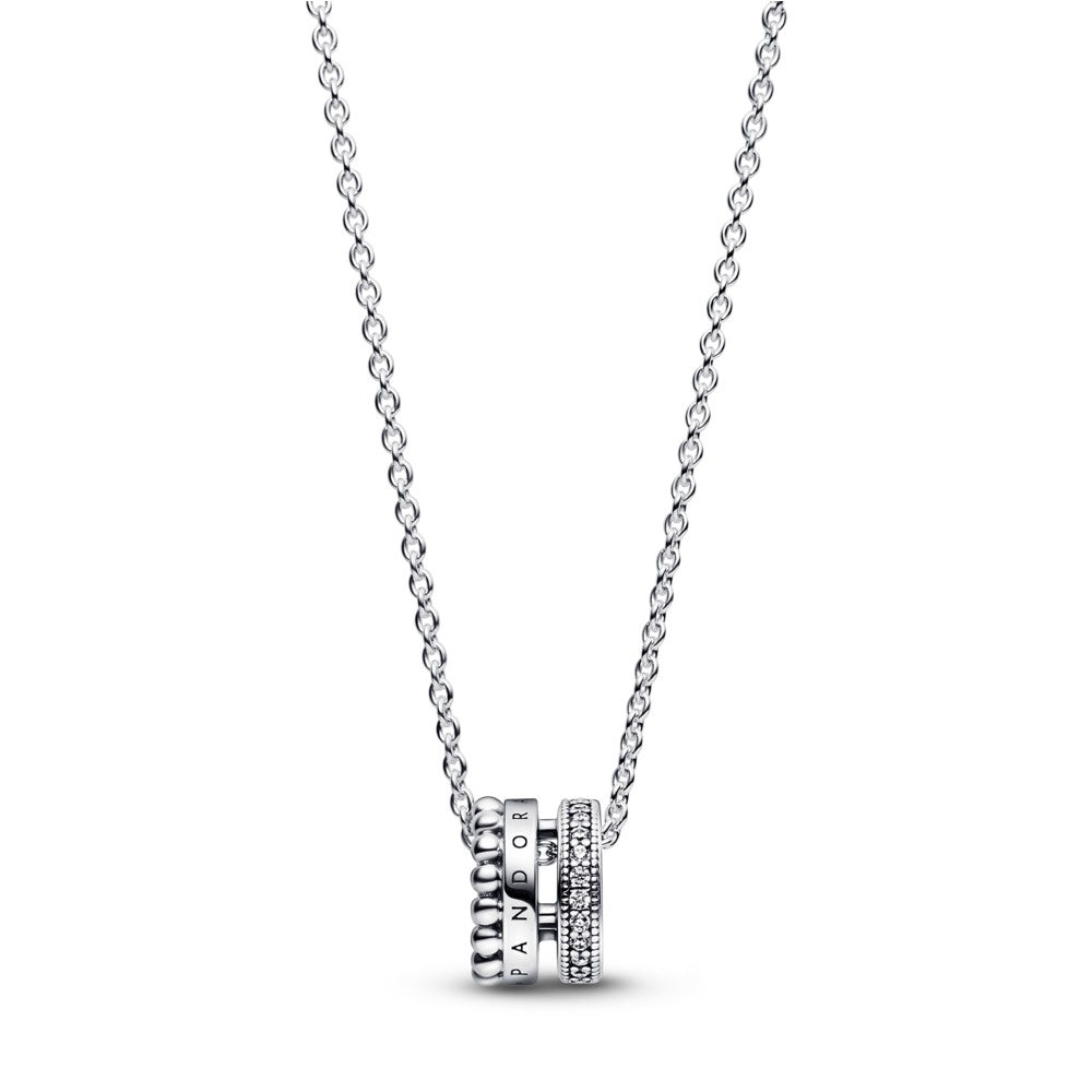 PANDORA Silver Logo Collier with CZ 392311C01-45