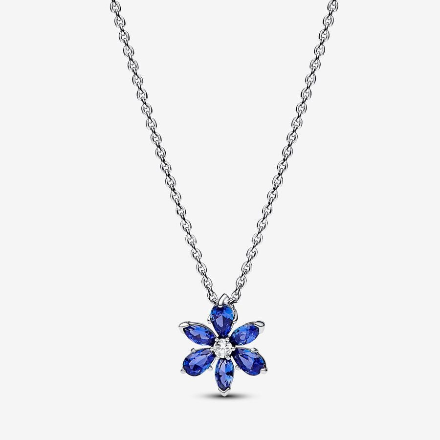 Pandora Sparkling Blue Herbarium Cluster Pendant Necklace 392387C02-45