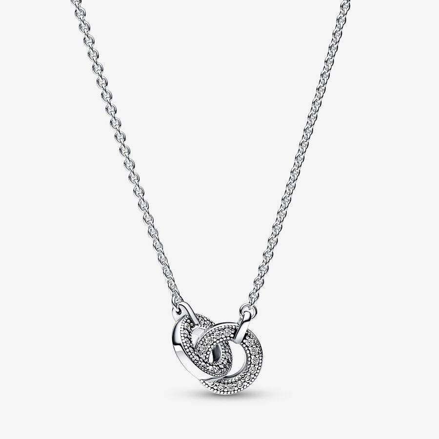 Pandora Signature Intertwined Pavé Pendant Necklace 392736C01-45