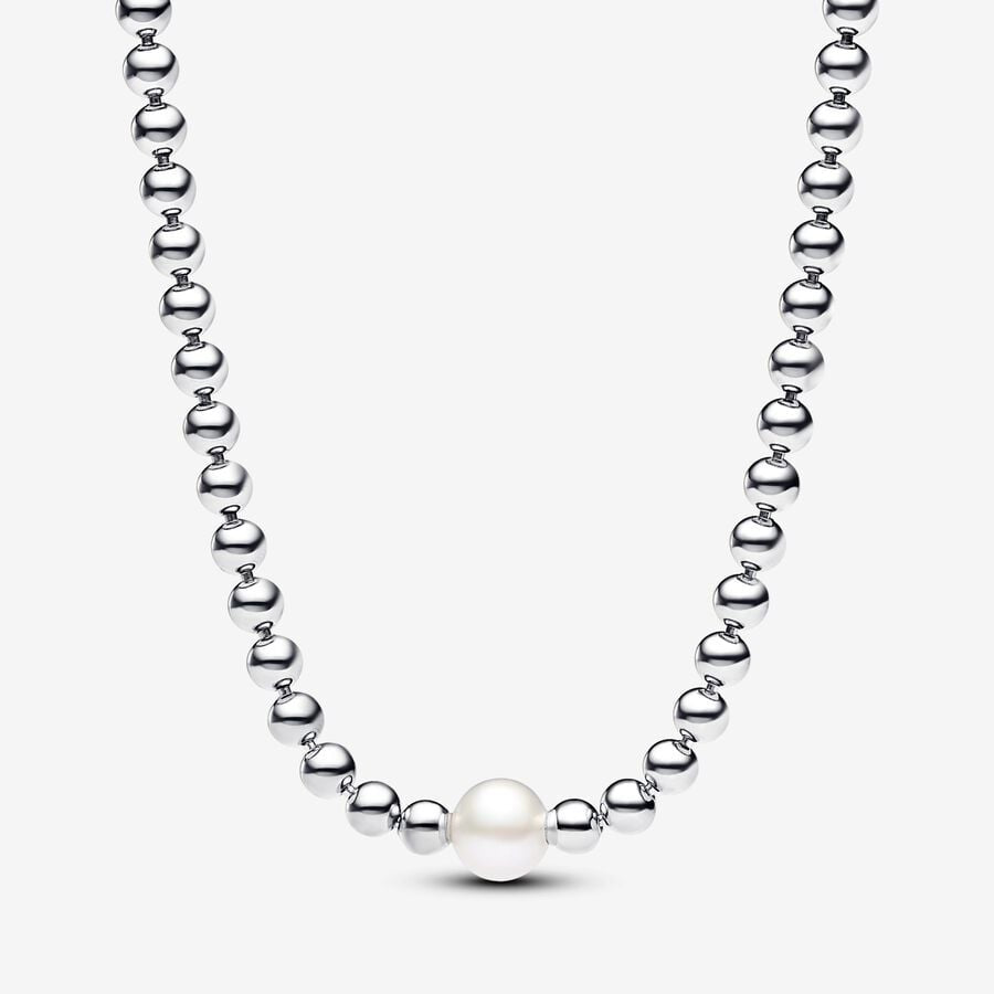 Pandora Treated Freshwater Cultured Pearl & Beads Collier Necklace 393176C01-45