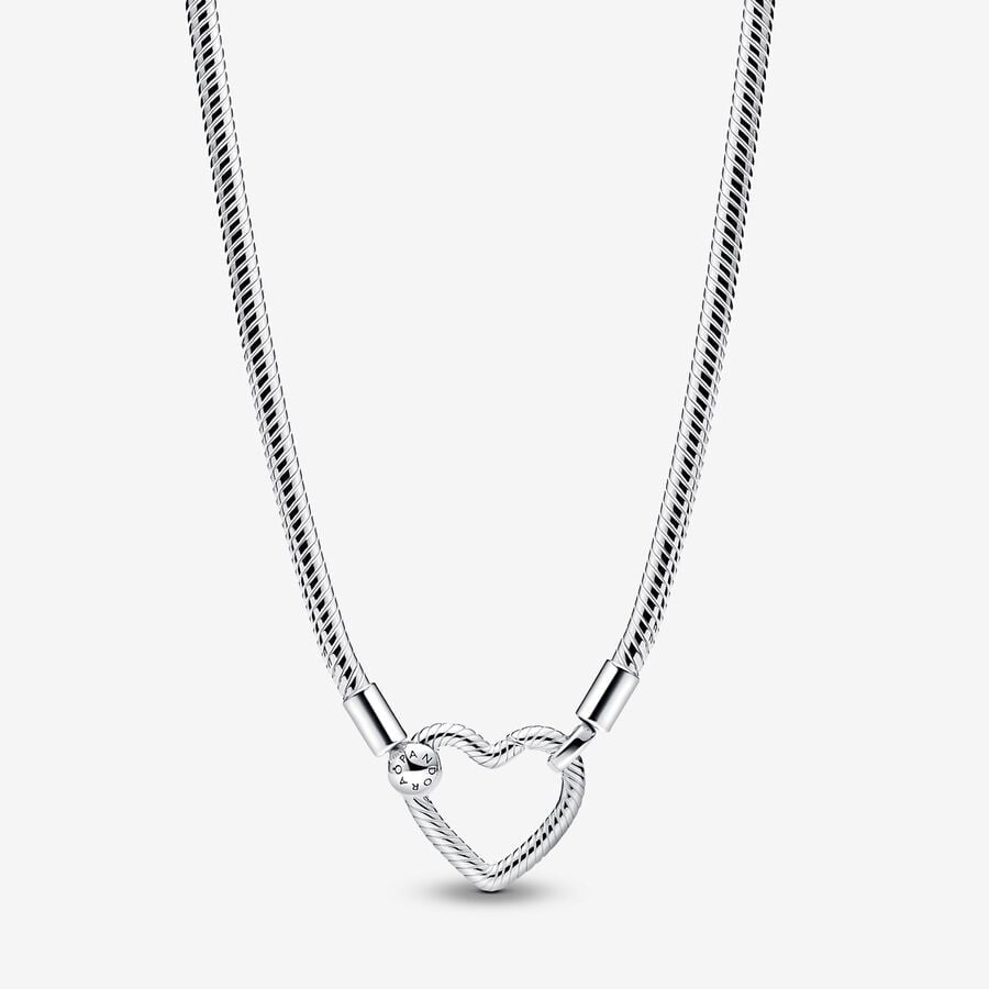 Pandora Heart Closure Snake Chain Necklace 393377C00-45 - 39337C00-45