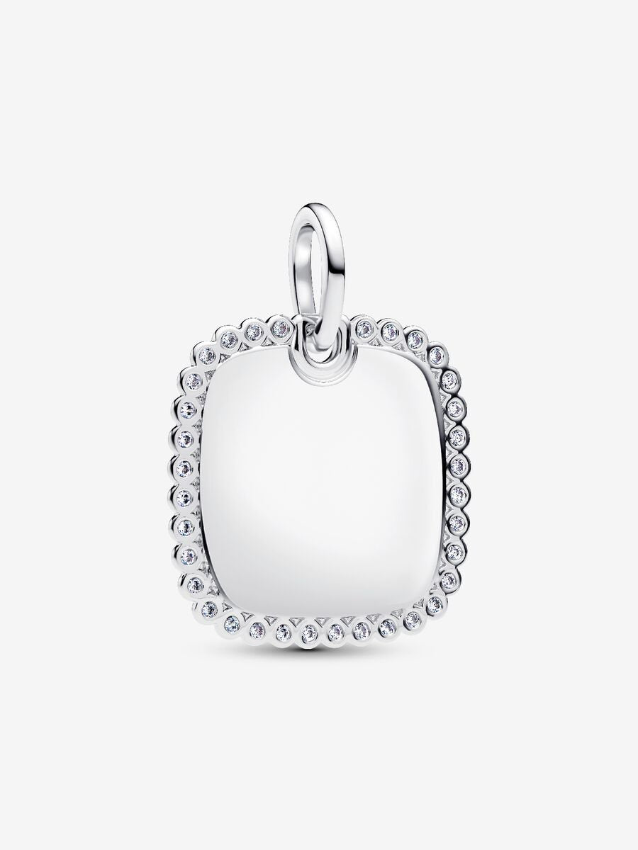 PANDORA Engravable Square Tag Pendant Sterling silver 394009C01