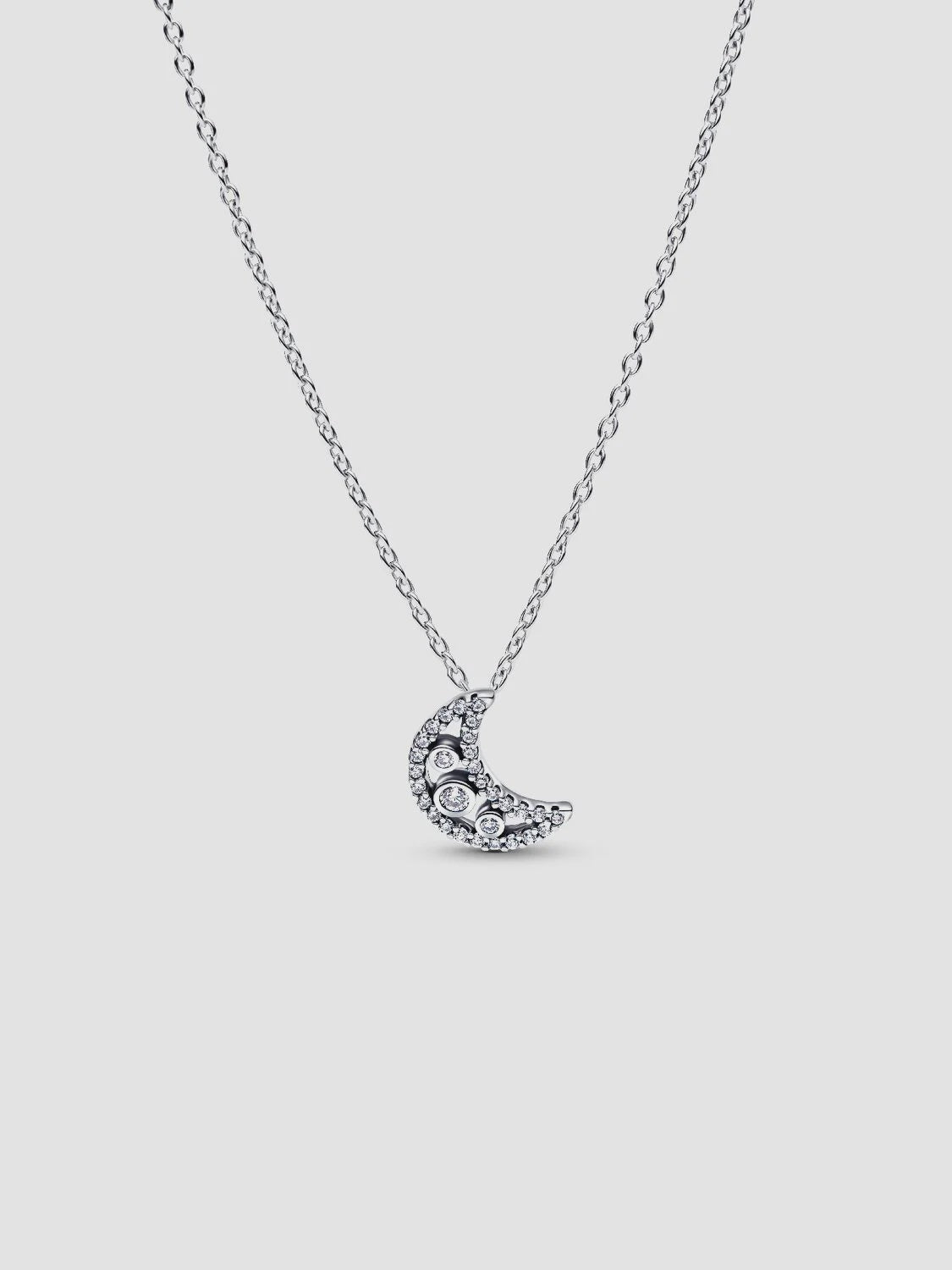 PANDORA Crescent Moon Pendant Necklace Sterling silver 394259C01-50