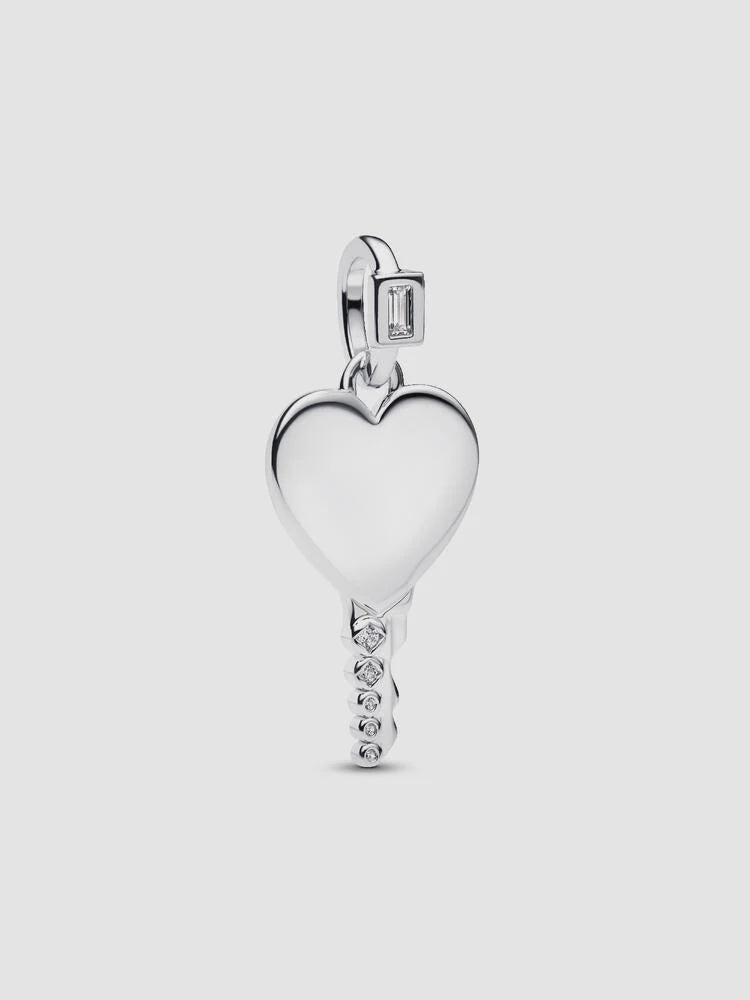 PANDORA Engravable Heart Key Pendant Sterling silver 394353C01