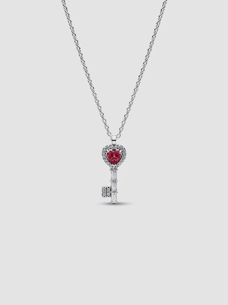 PANDORA Elevated Heart Key Collier Necklace Sterling silver 394392C01-45