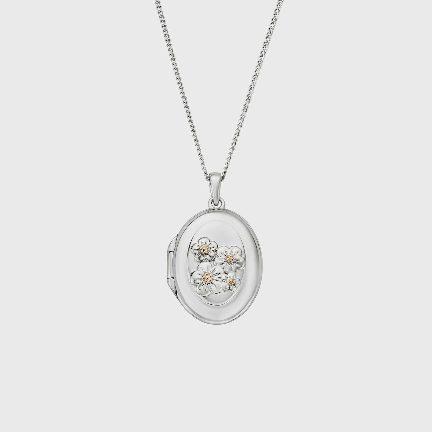 Clogau Nature's Wonder Sterling Silver Forget-Me-Not Locket 3SFMN907