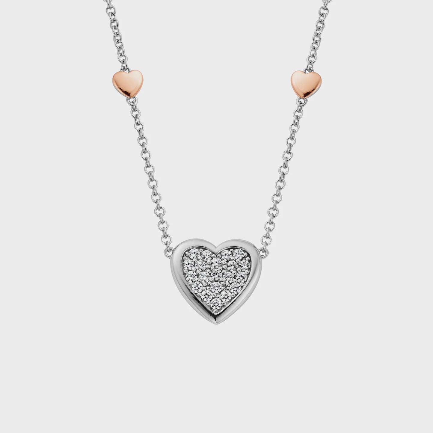 Clogau Forever Yours Sterling Silver Love Heart Necklace 3SFYO1008