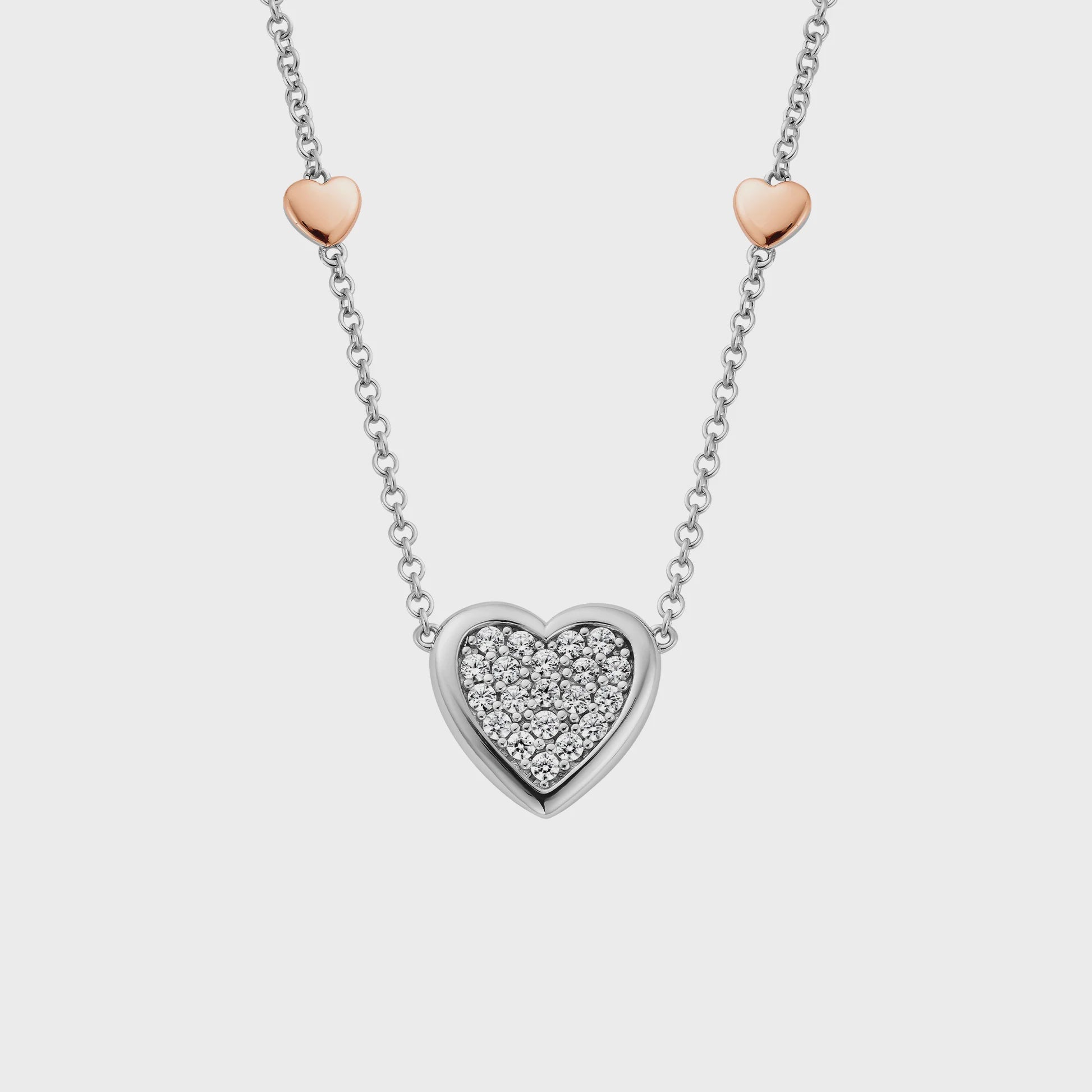 Clogau Forever Yours Sterling Silver Love Heart Necklace 3SFYO1008