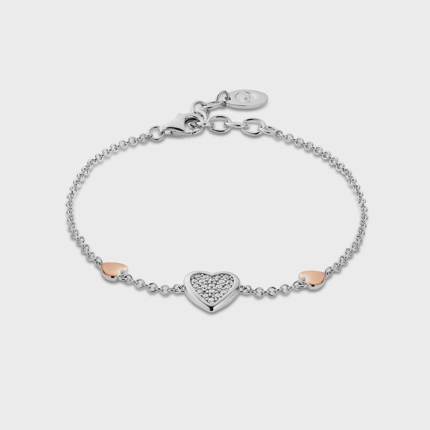 CLOGAU Forever Yours Sterling Silver Love Heart Bracelet with Swarovski® Zirconia 3SFYO994
