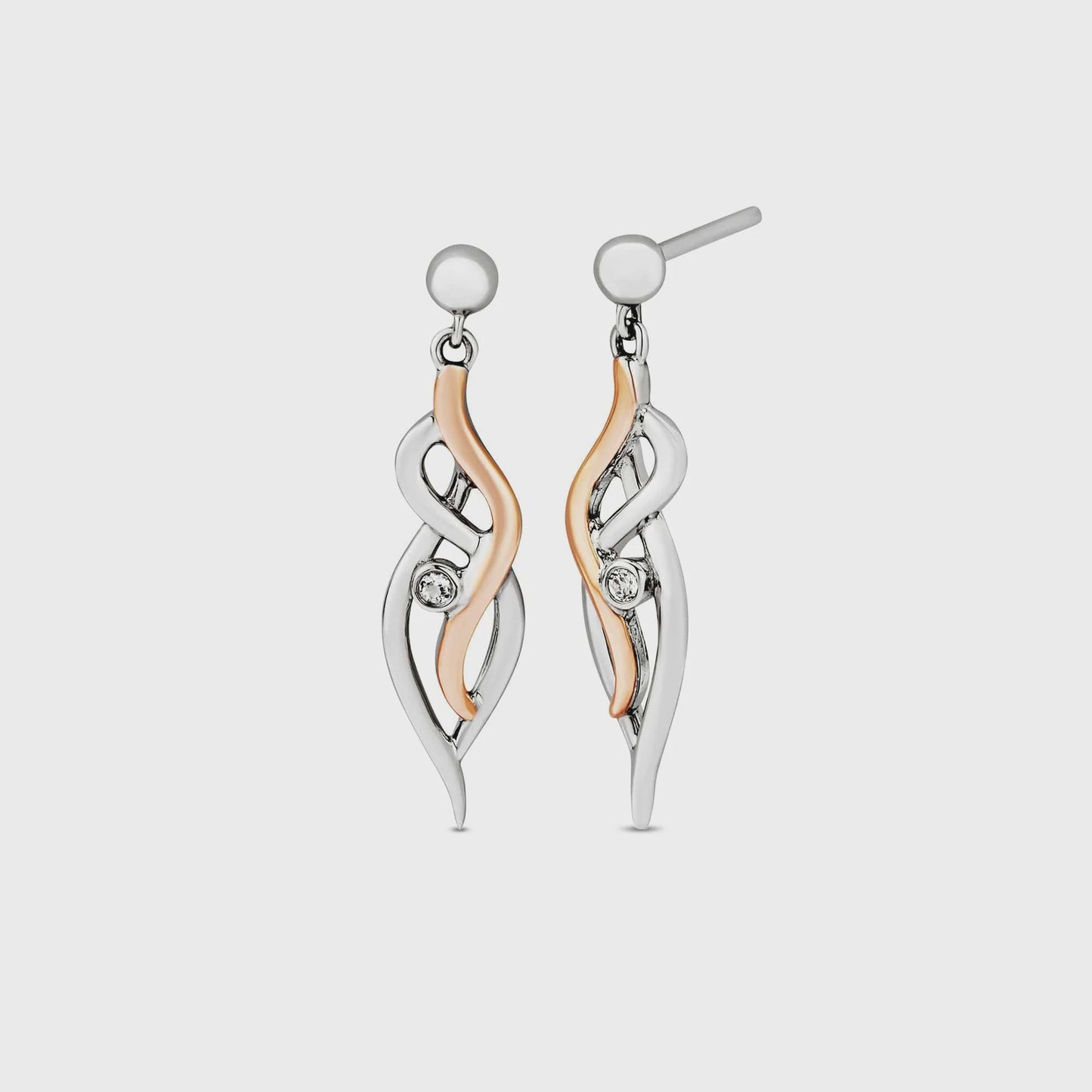 CLOGAU Nature's Wonder Sterling Silver Waterfall Drop Earrings with Topaz 3SSWF898