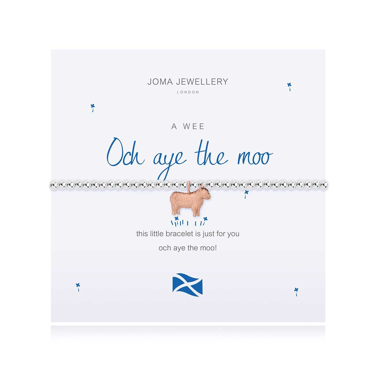 Joma Jewellery A Wee 'Och Aye The Moo' Scottish Bracelet 9418
