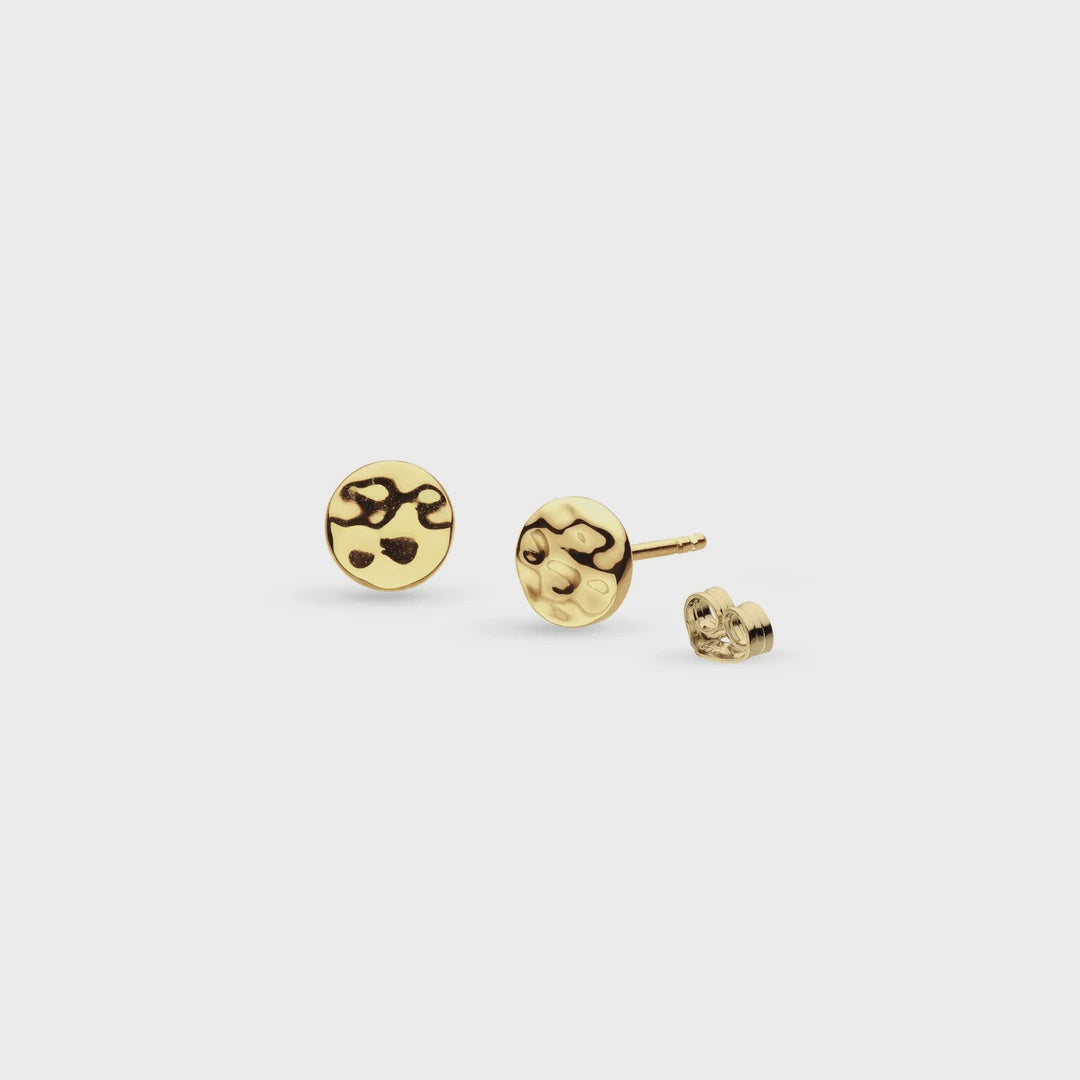 Kit Heath Mirage Reflect Golden Round Disc Stud Earrings 41221GD