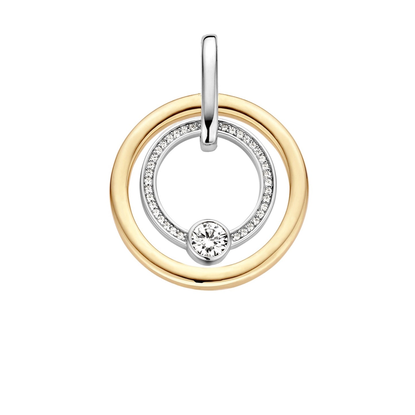 Ti Sento Circle CZ Pendant 6755ZY