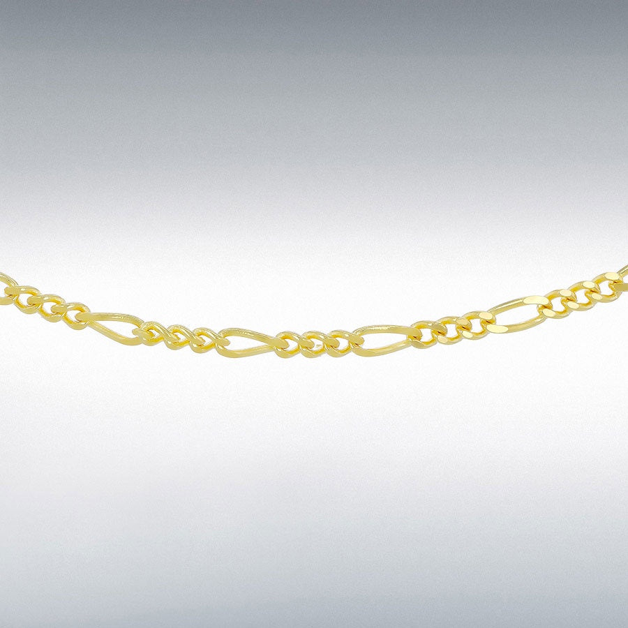 Gold Plated Sterling Silver Figaro Chain 24''
