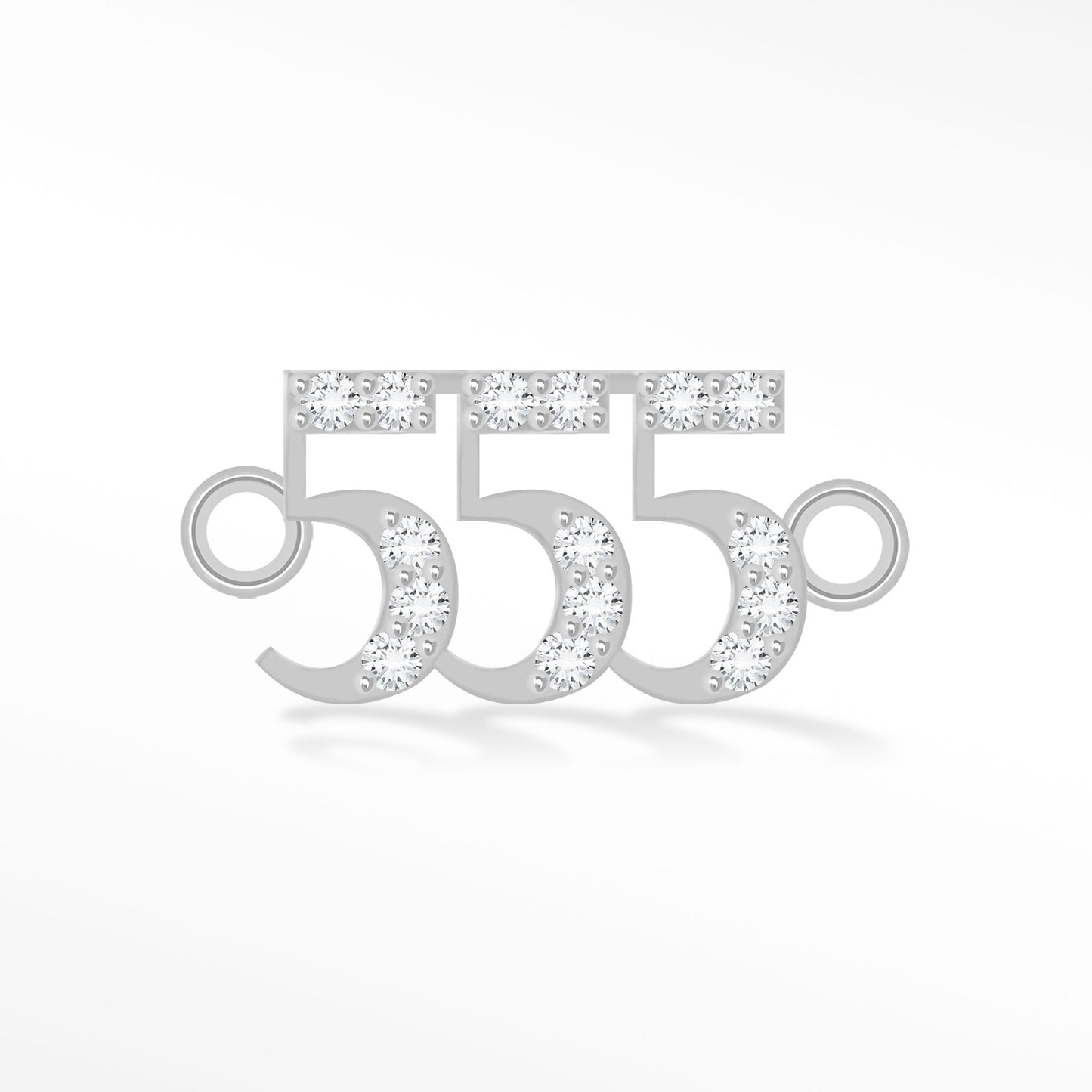 Perma Jewel Silver CZ Angel Number 555 NW1261