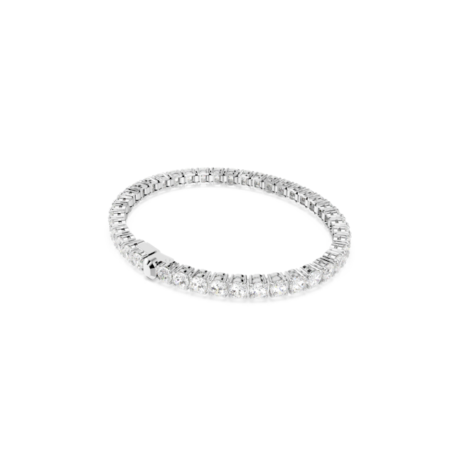 SWAROVSKI Matrix Tennis bracelet White Rhodium plated 5648936