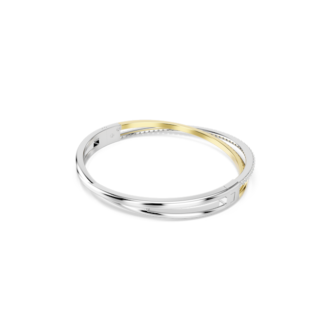 Swarovski Hyperbola bangle, Round cut, White, Mixed metal finish 5689720