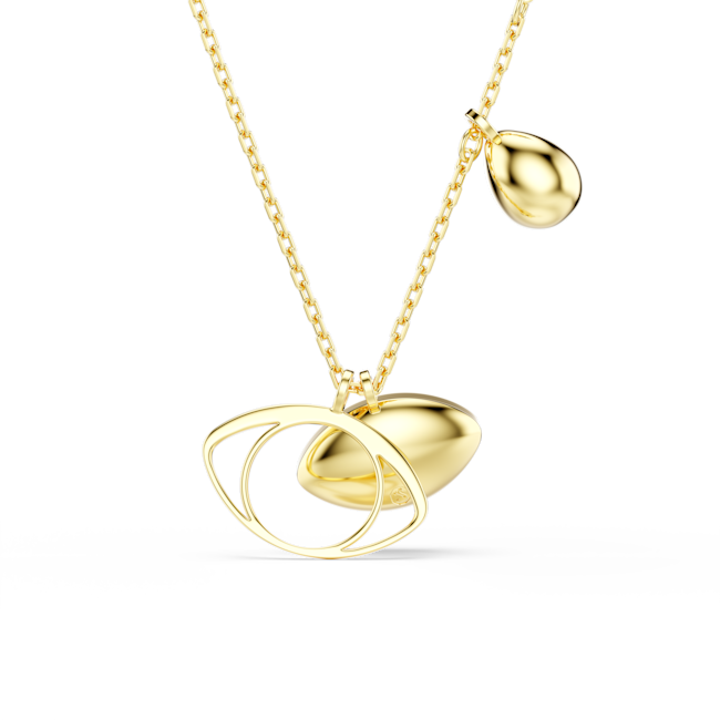 Swarovski Symbolica pendant, Evil eye, Blue, Gold-tone plated 5692178