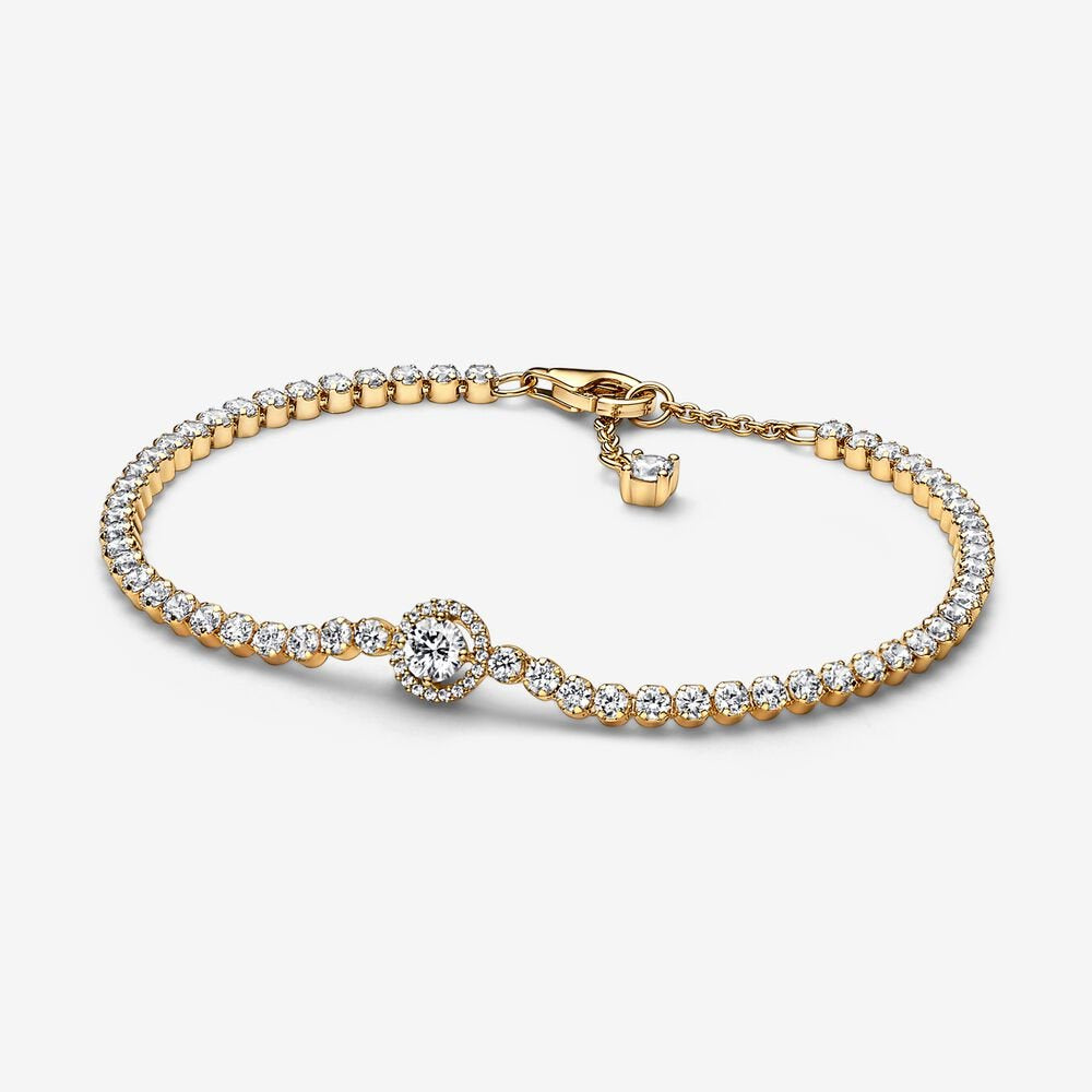 PANDORA Sparkling Halo Tennis Bracelet 569416C01