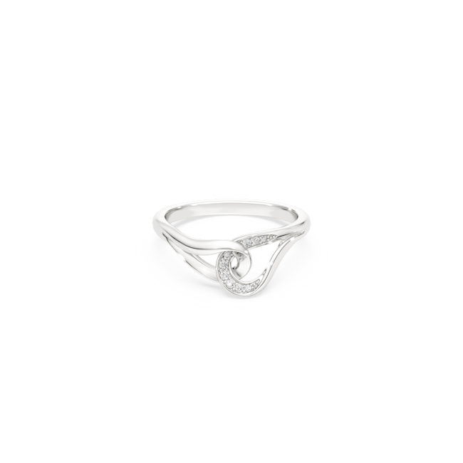SWAROVSKI Classica ring, Round cut, Interlocking, White, Sterling silver 5745563