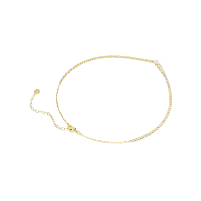 SWAROVSKI Mesmera necklace, Mixed cuts, White, 18K gold finish 5747931