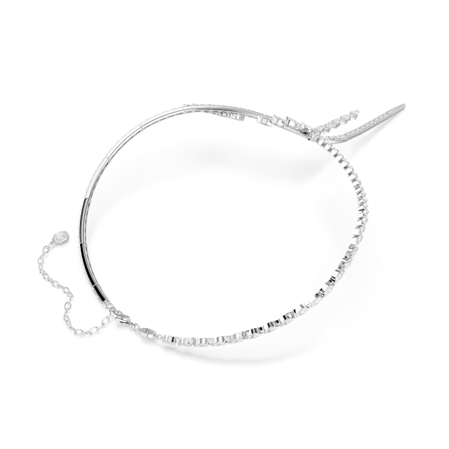 SWAROVSKI Mesmera Y necklace, Mixed cuts, White, Rhodium plated 5748652