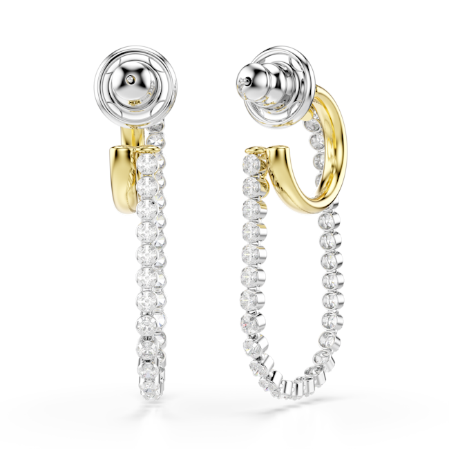 SWAROVSKI Hyperbola earrings, Round cut, White, Mixed metal finish 5749366