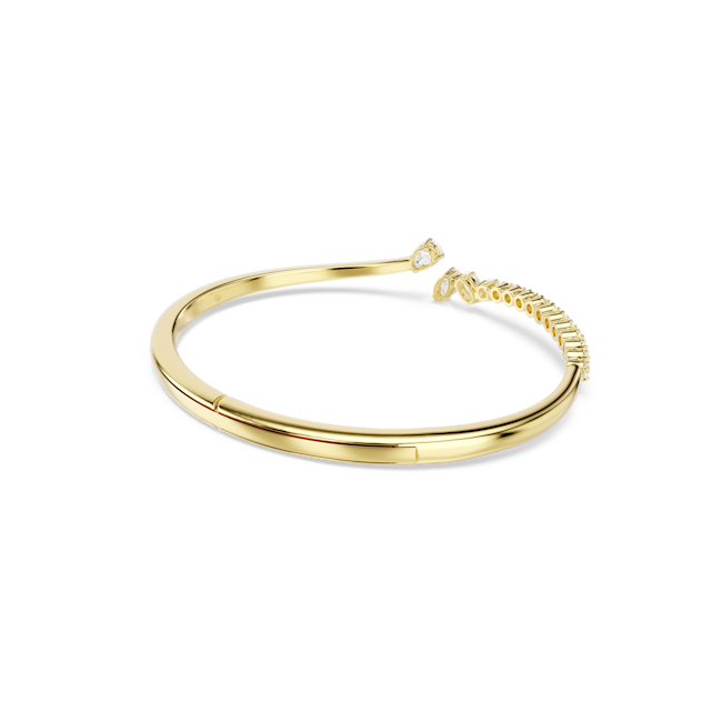 SWAROVSKI Mesmera bangle, Mixed cuts, White, 18K gold finish 5750440
