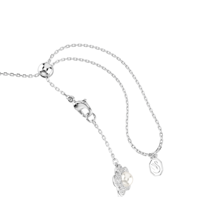 Swarovski Ariana Grande x Swarovski choker, Crystal pearl, Round cut, White, Rhodium plated 5751250