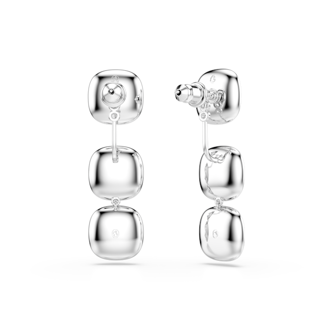 SWAROVSKI Una Angelic earrings, Cushion cut, White, Rhodium plated 5754342