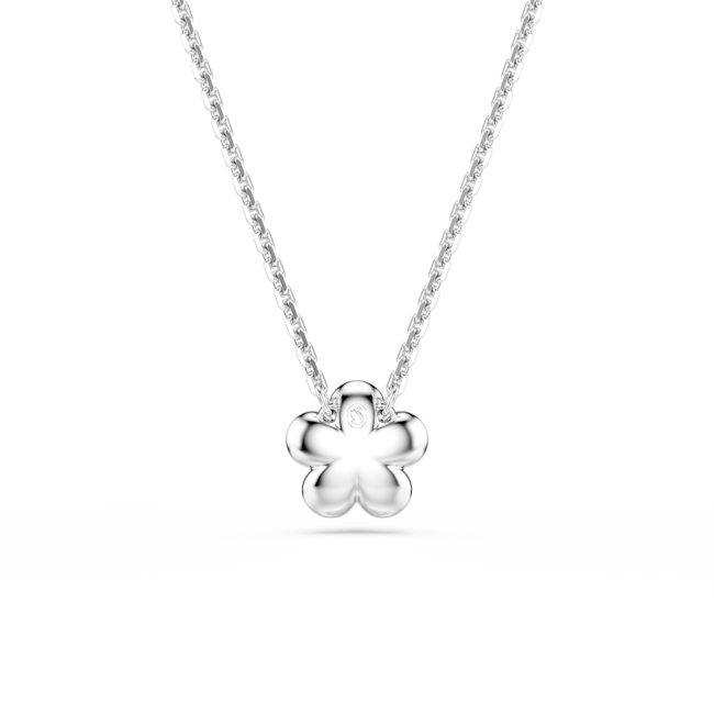 Swarovski Ariana Grande x Swarovski pendant, Round cut, Flower, White, Rhodium plated 5755817