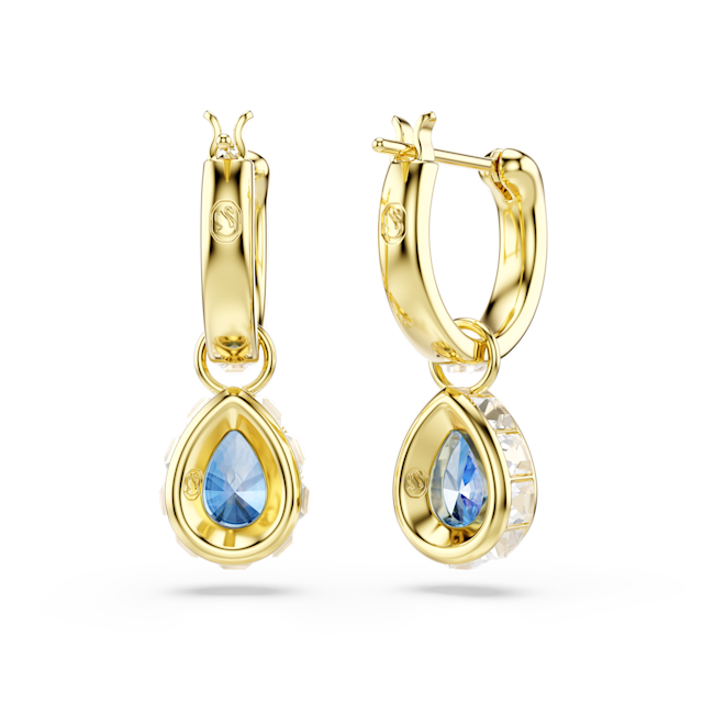 SWAROVSKI Chroma drop earrings Blue 18K gold finish 5757815
