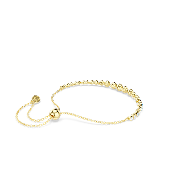 SWAROVSKI Imber bracelet, Round cut, Blue, 18K gold finish 5757824
