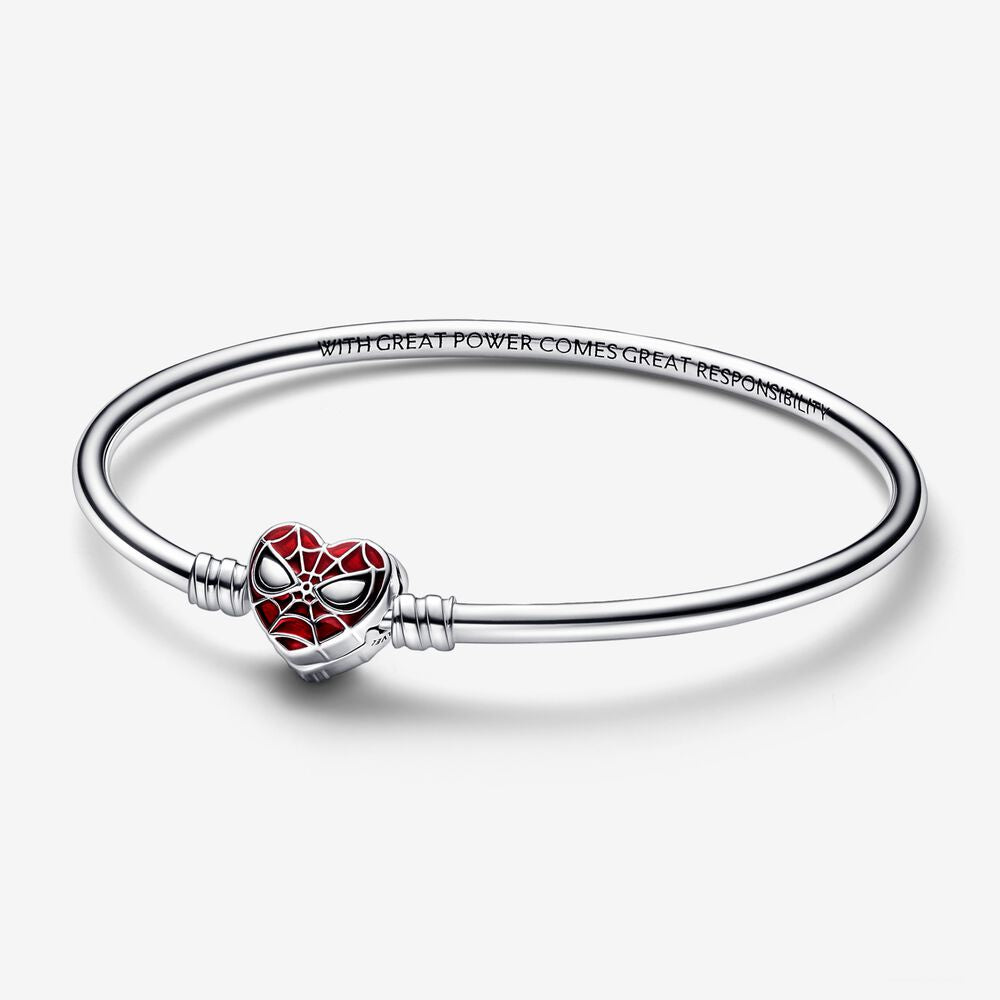 PANDORA Moments Marvel Spider-Man Mask Clasp Bangle 592324C01
