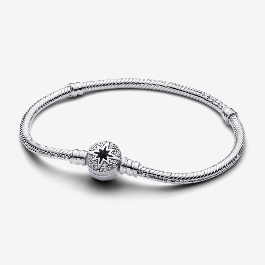PANDORA North Star Clasp Snake Chain Bracelet 593584C01