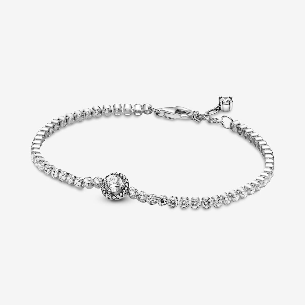 PANDORA Sparkling Halo Tennis Bracelet 599416C01