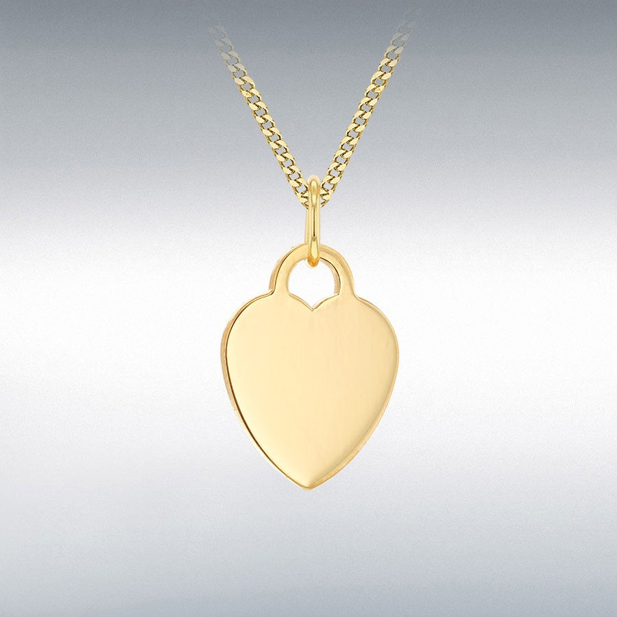 Yellow Gold Plated Plain Heart Pendant