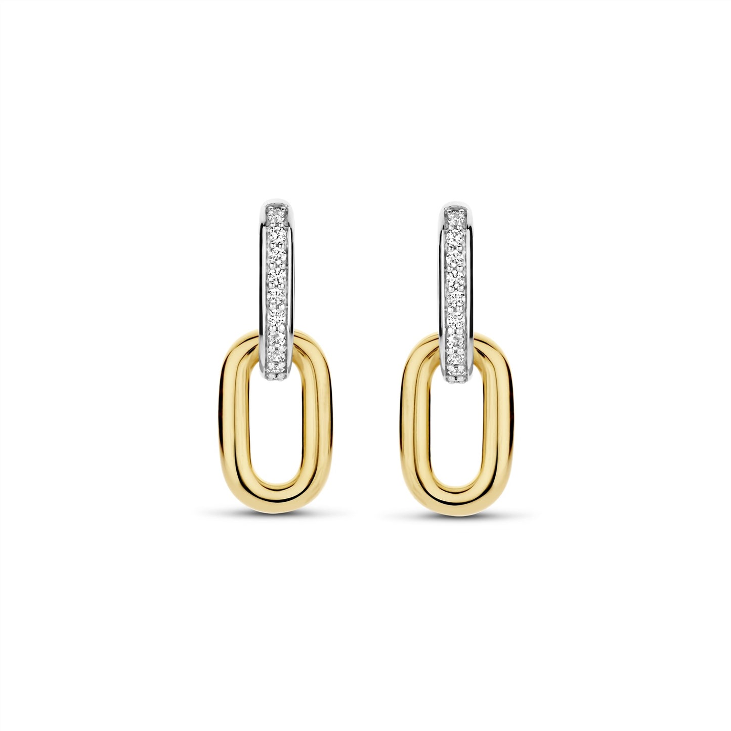 Ti Sento Two tone Drop Earrings 7831ZY