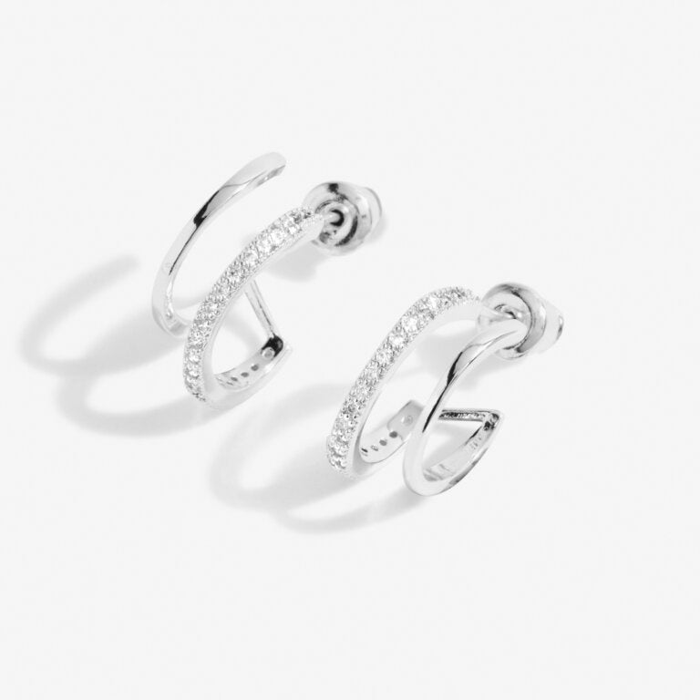 Joma Silver Huggie Earrings 6312