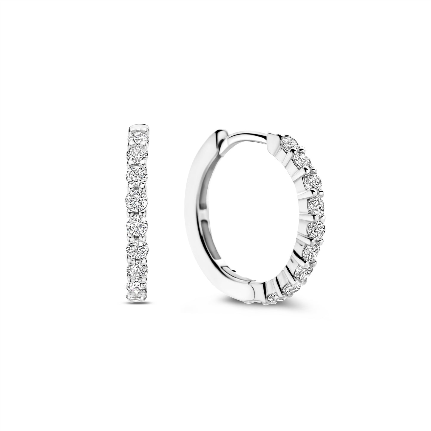 Ti Sento SilverCZ Hoop Earrings 7958ZI