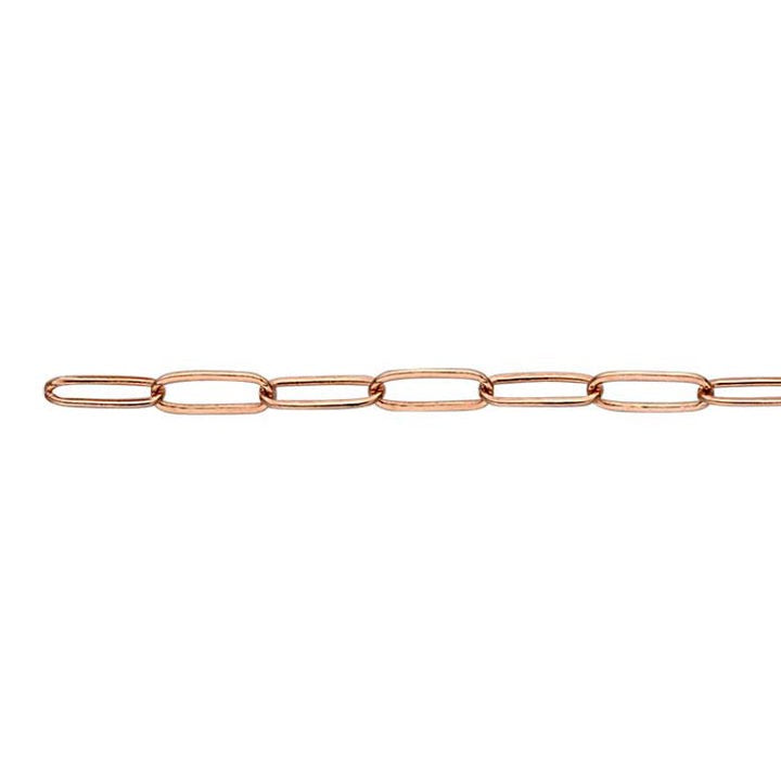 Perma Jewel Rose Gold Filled Flat Oval Cable Chain PJ-1420RGF1004-21cm