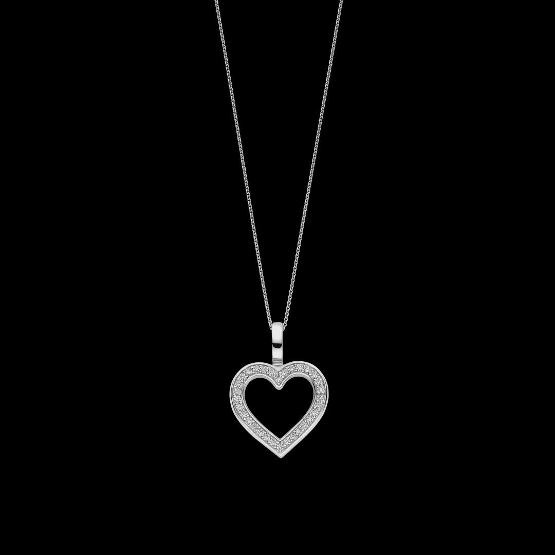 Ti Sento Zirconia Heart Necklace with pendant 6859ZI