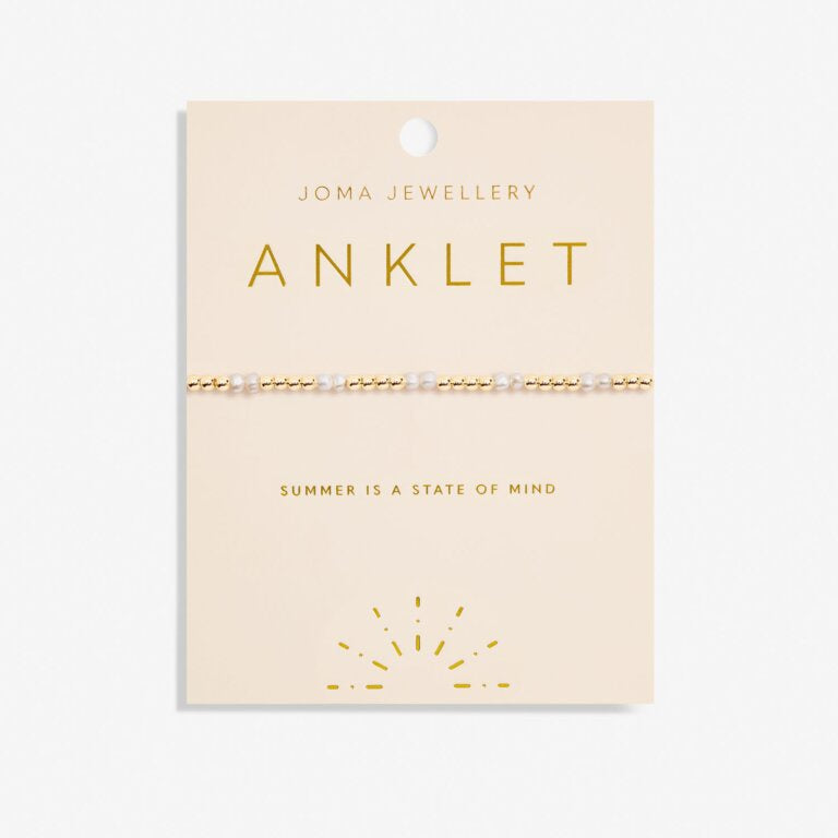 Joma Pearl gold plated Anklet 6940