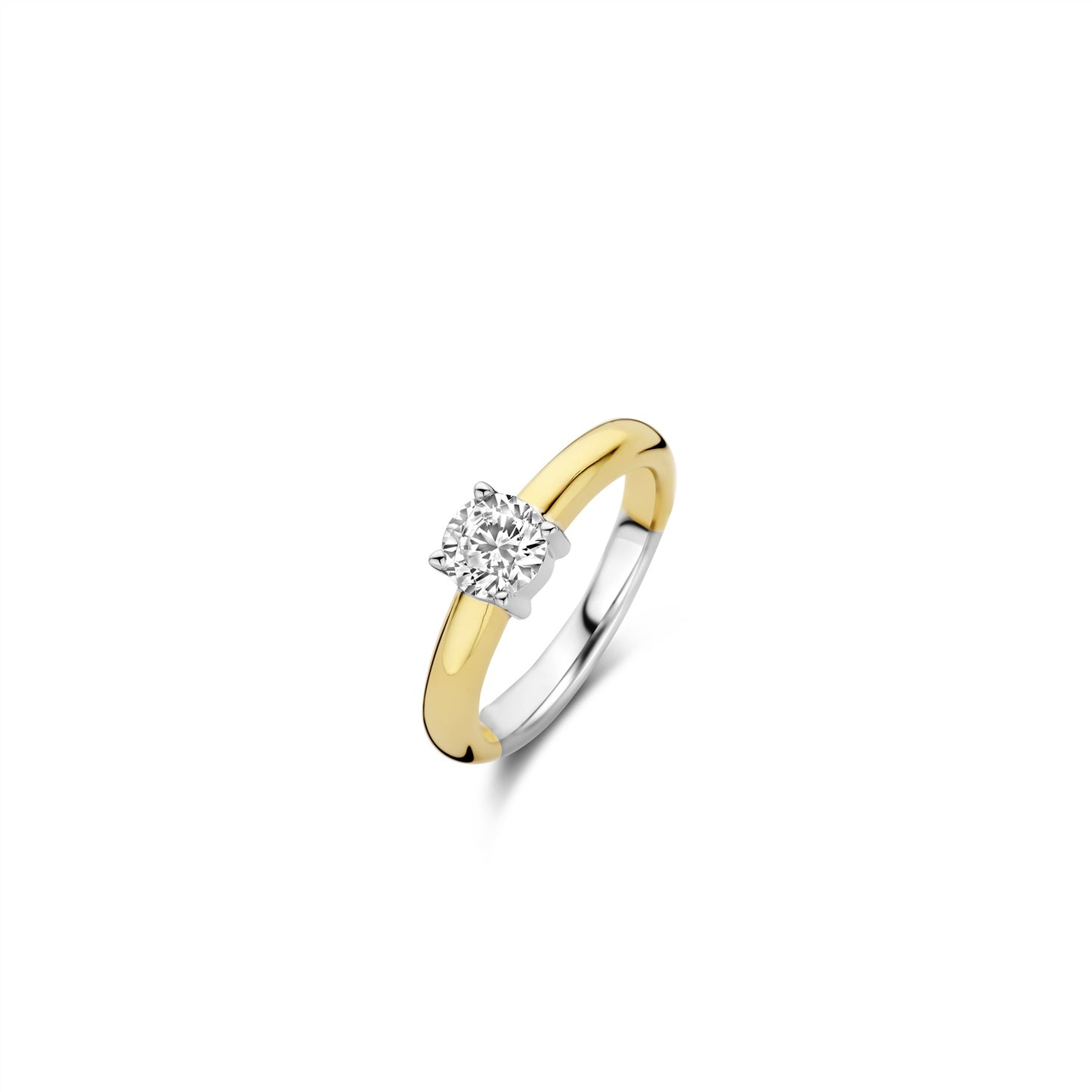 Ti Sento Gold Tone Solitaire Ring 1463ZY